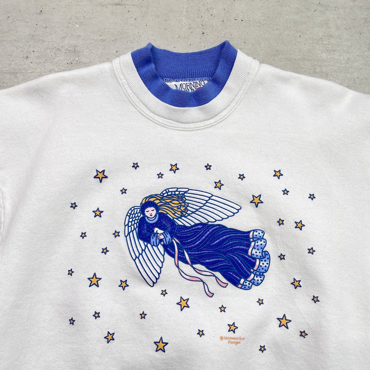 90年代 USA製 プリントスウェットシャツ 天使 メンズM 古着 90s