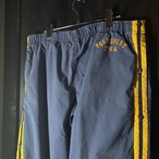 90s POLO SPORT コットントラックパンツ　フェードネイビー×黄色サイドライン　ポロスポーツ