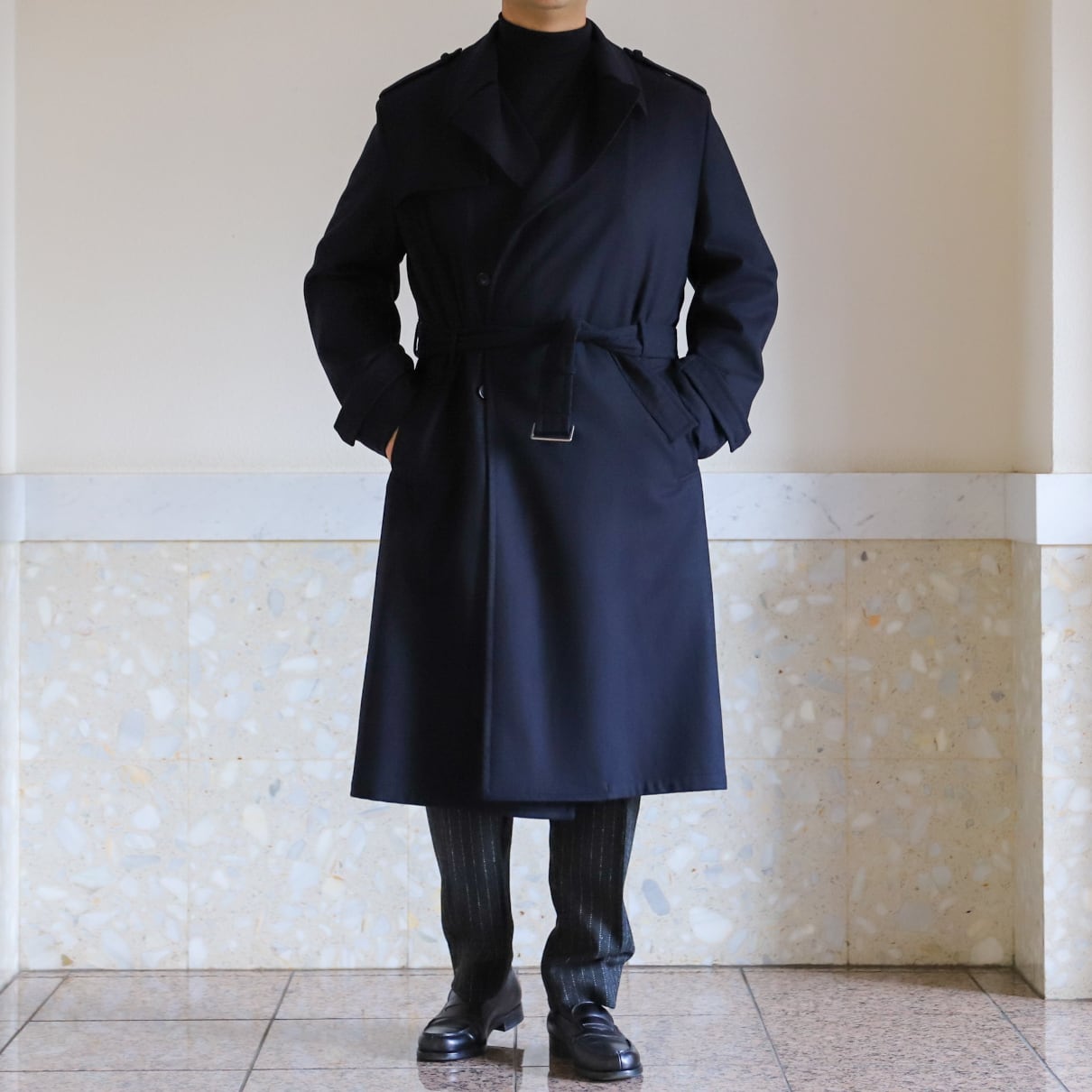 未使用】JIL SANDER Special wool trench coat made in Italy Size50