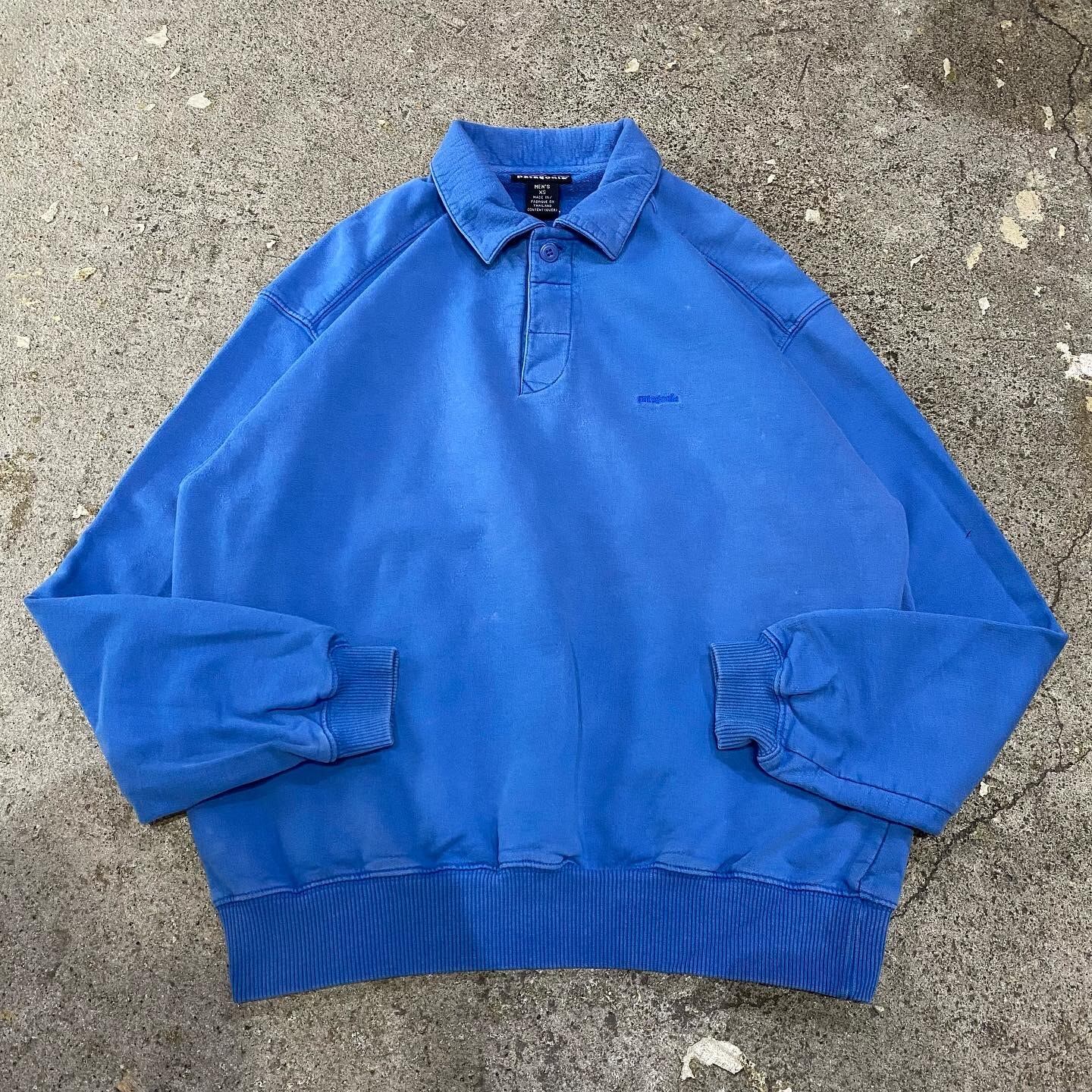 90s patagonia sweat polo shirt | What