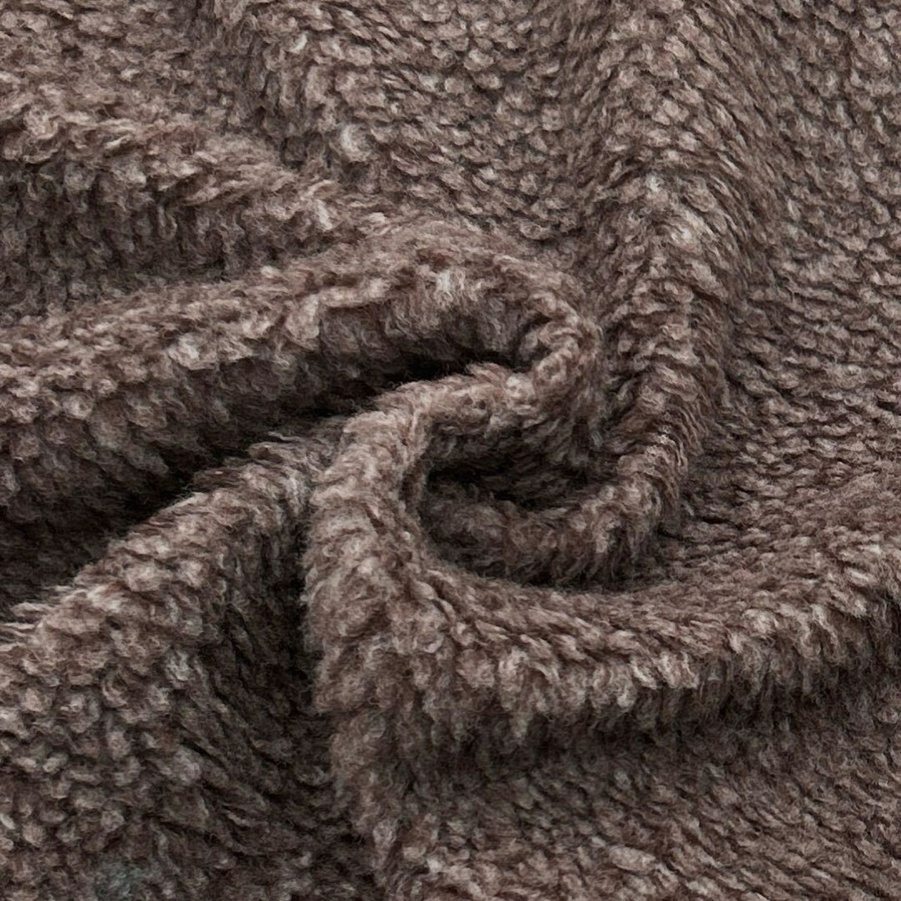 ★NY919◆2m◆ラスト1点!アクリル混エコファー生地◆ブラウングレー系