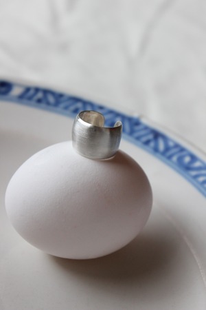 wide plate ring /silver
