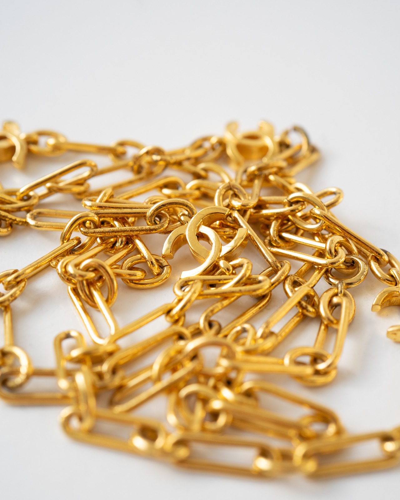 〈CHANEL〉CC Mark Long Necklace 1980s