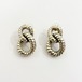 Vintage 925 Silver Rope Twist Knot Pirced Earrings