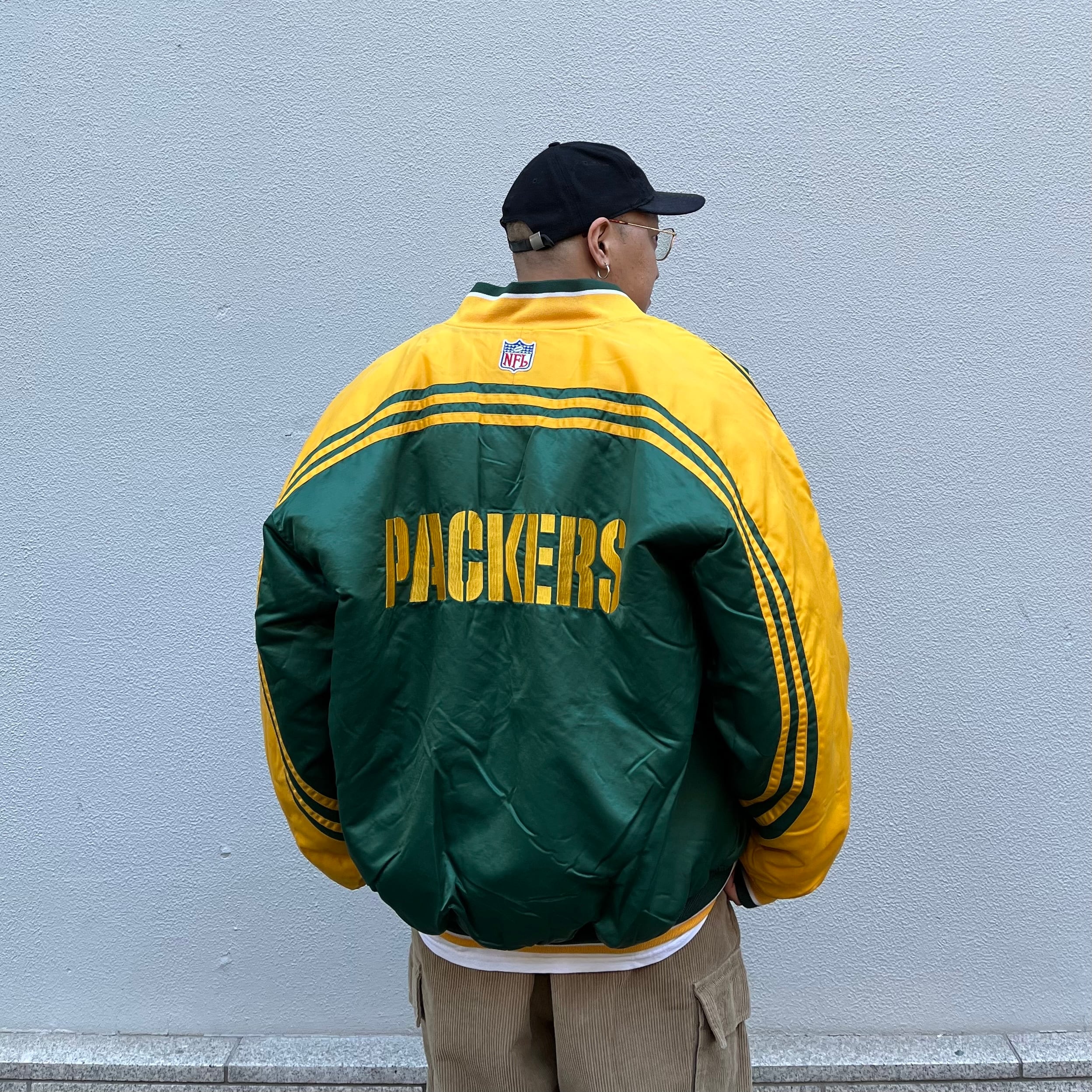 size:XL【 PACKERS 】パッカーズ スターター ナイロンジャケット