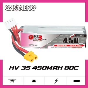GNB 450mAh 3S 11.4V 80C XT30 battery