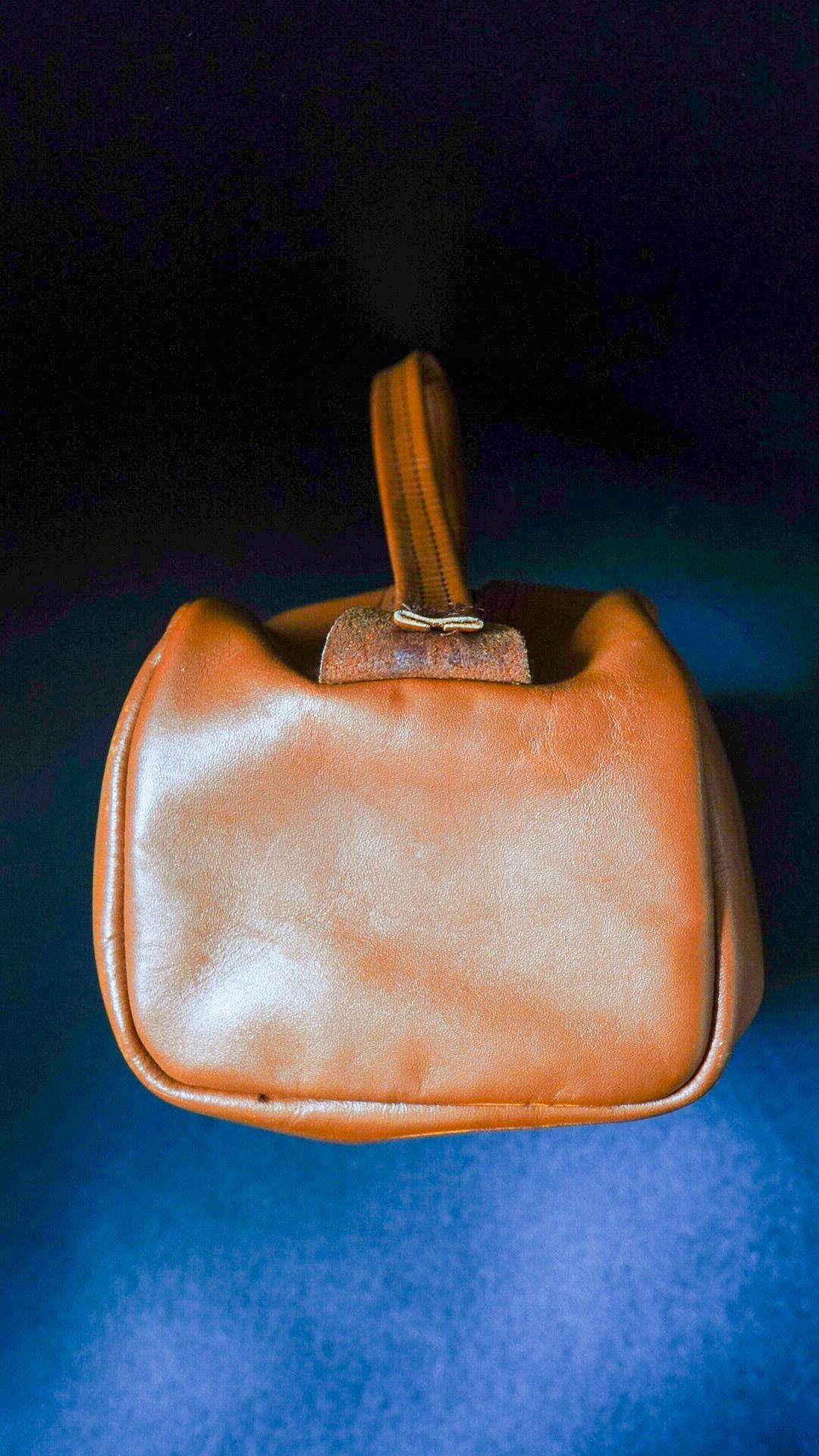 ミリタリーレザー フラップ付きマガジンポーチ ブラウン 希少ビンテージ品