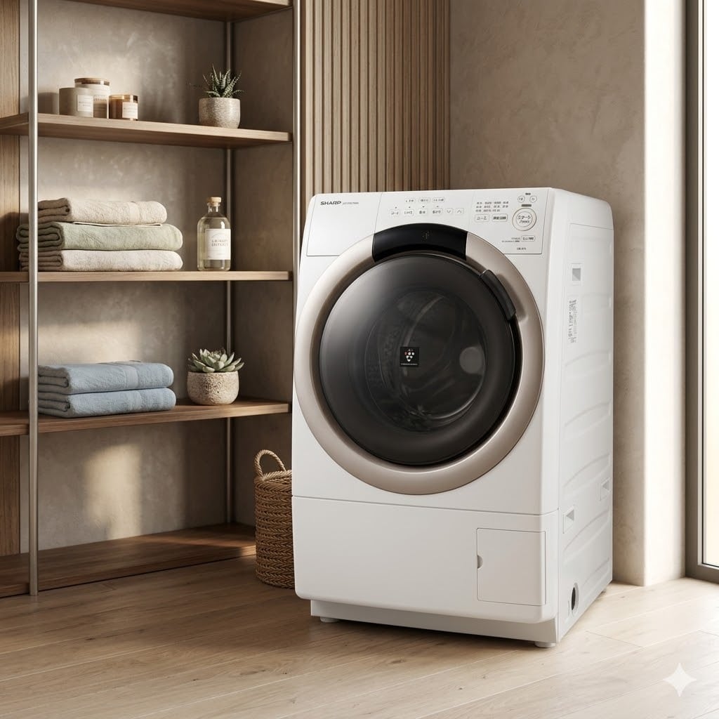 D 25717【2024年製】 極美品 SHARP シャープ ドラム式洗濯機 ES-S7K-CL