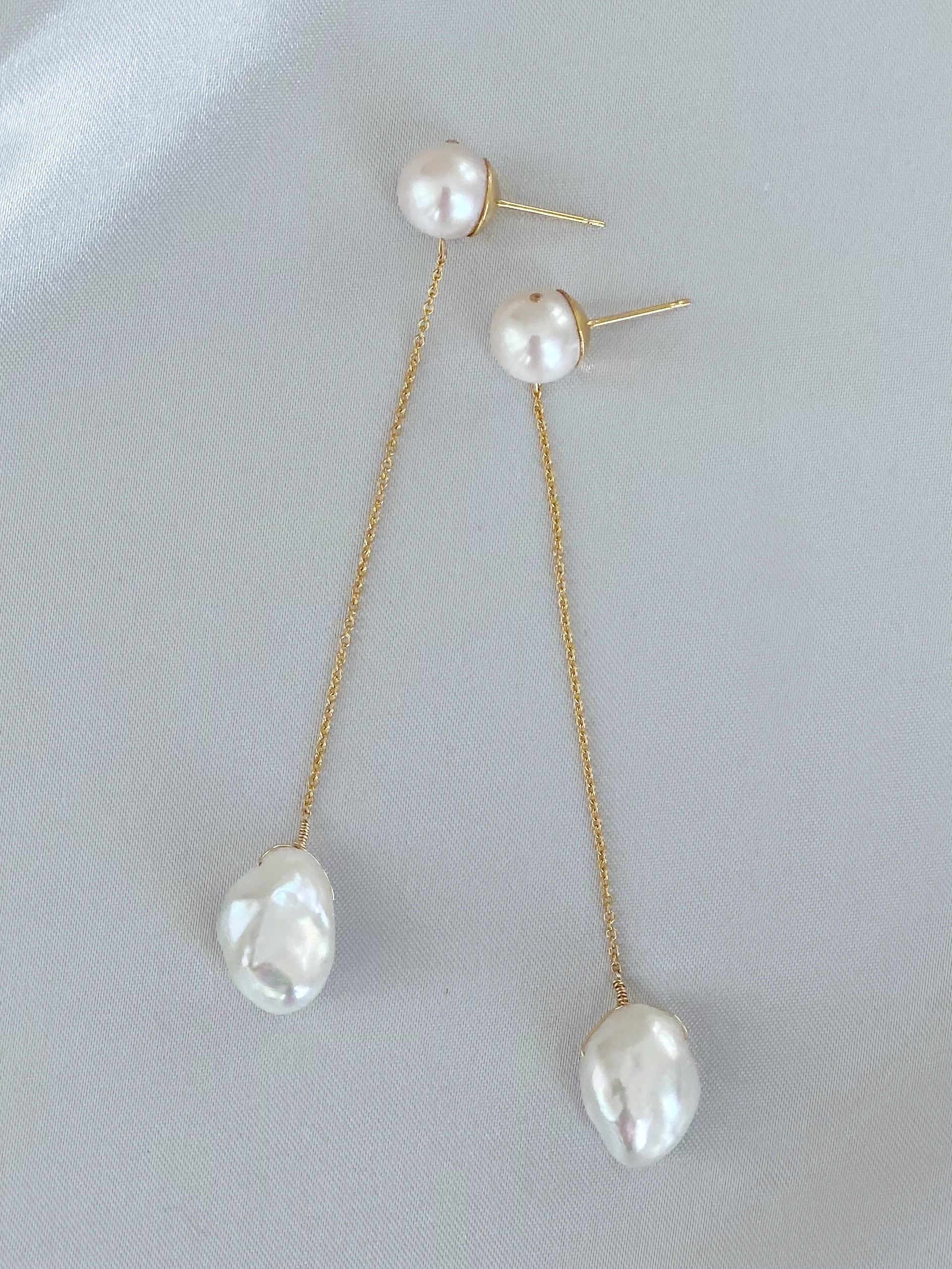 swing pearl earrings