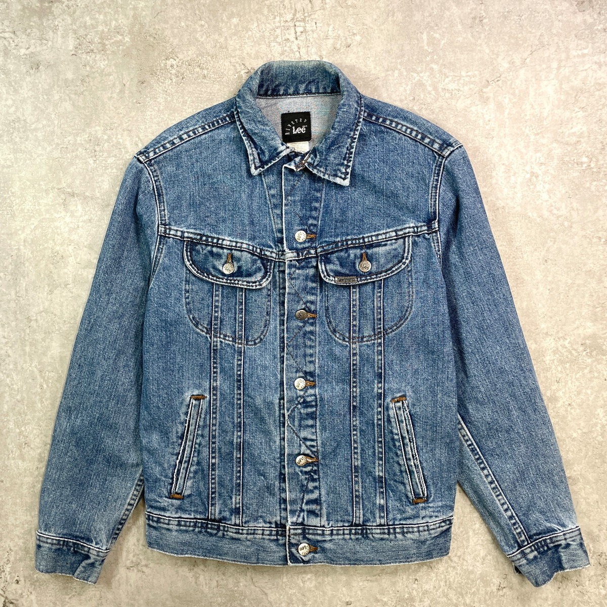 90年代 USA製 Lee RIVETED リー デニムジャケット メンズM 古着 90s ヴィンテージ VINTAGE トラッカージャケット ...
