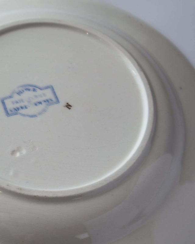 Sarreguemines サルグミンヌ パールレリーフが美しい お花の深皿プレート /A