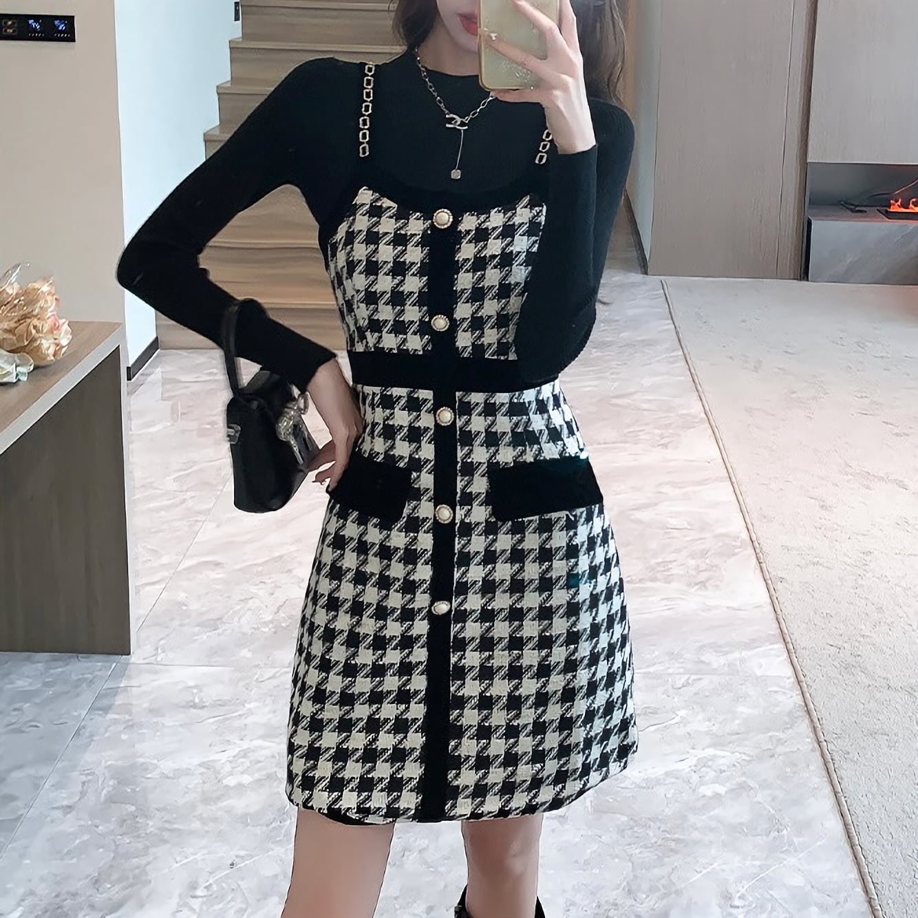 ★ MAJE ★ ワンピース 千鳥柄ワンピ&トップスset | selectshop MAJOLIE