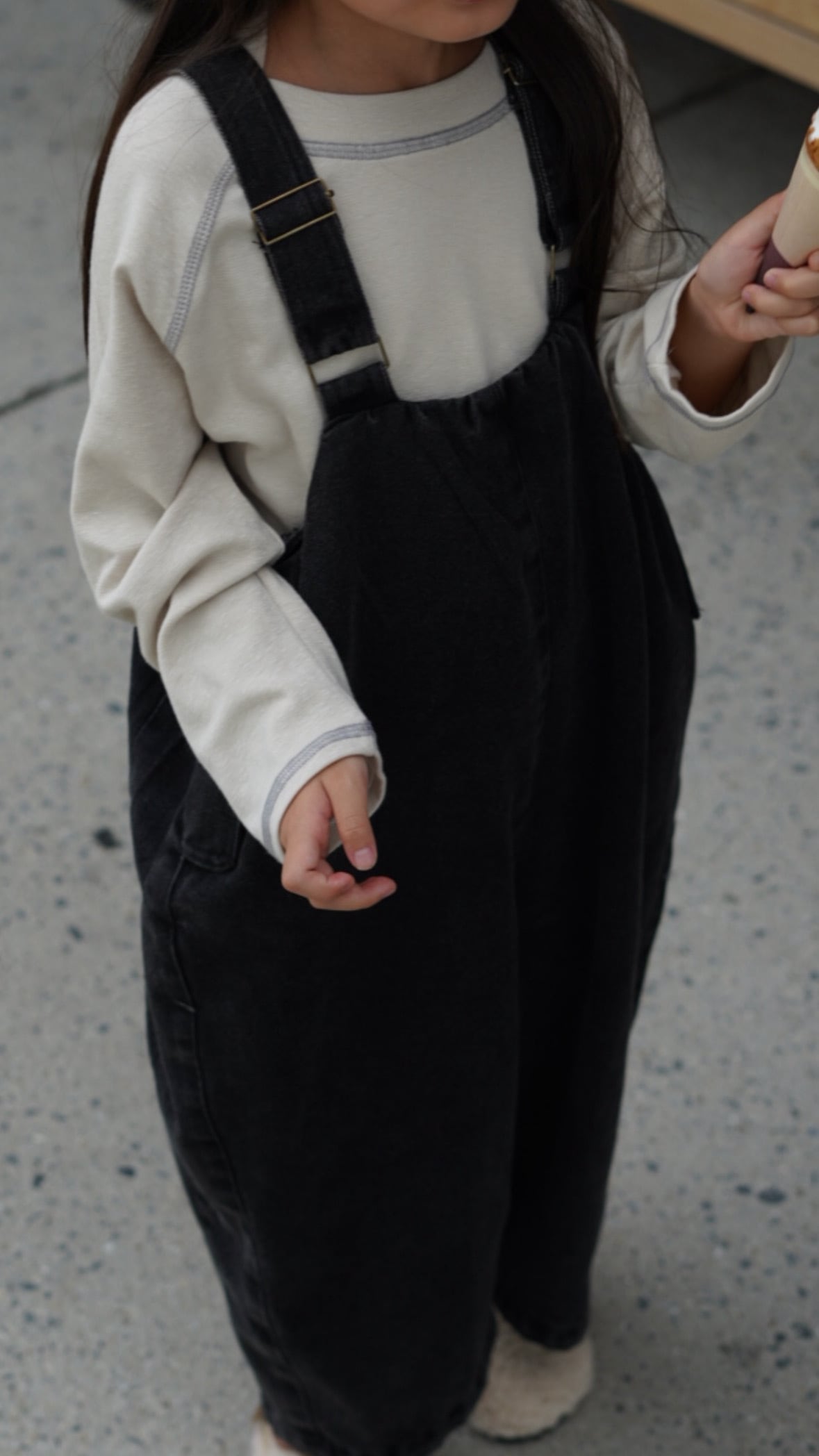 wide denim salopette | chaisy