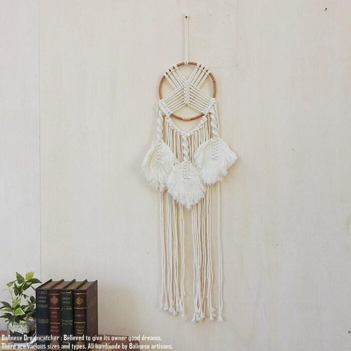 ドリームキャッチャー マクラメ TypeA Size S 幅28~30cm 長さ80~90cm ウォールインテリア ボーホー ボヘミアン ウォールデコレーション 壁掛け 飾り 壁飾り 魔除け お守り インテリア マクラメ編み オーナメント オブジェ 雑貨 タペストリー 北欧 アメリカン