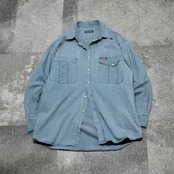 fade green cotton twill shirt