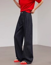 Back embroidered buggy denim Pants L0095