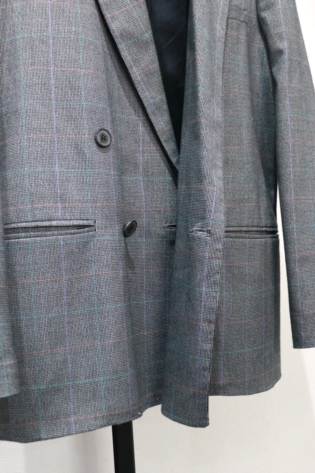 Christian Dior ヴィンテージ ダブル ジャケット チェック柄 ディオールの新作ニットジャケット、ブラック×レッドのチェック柄など