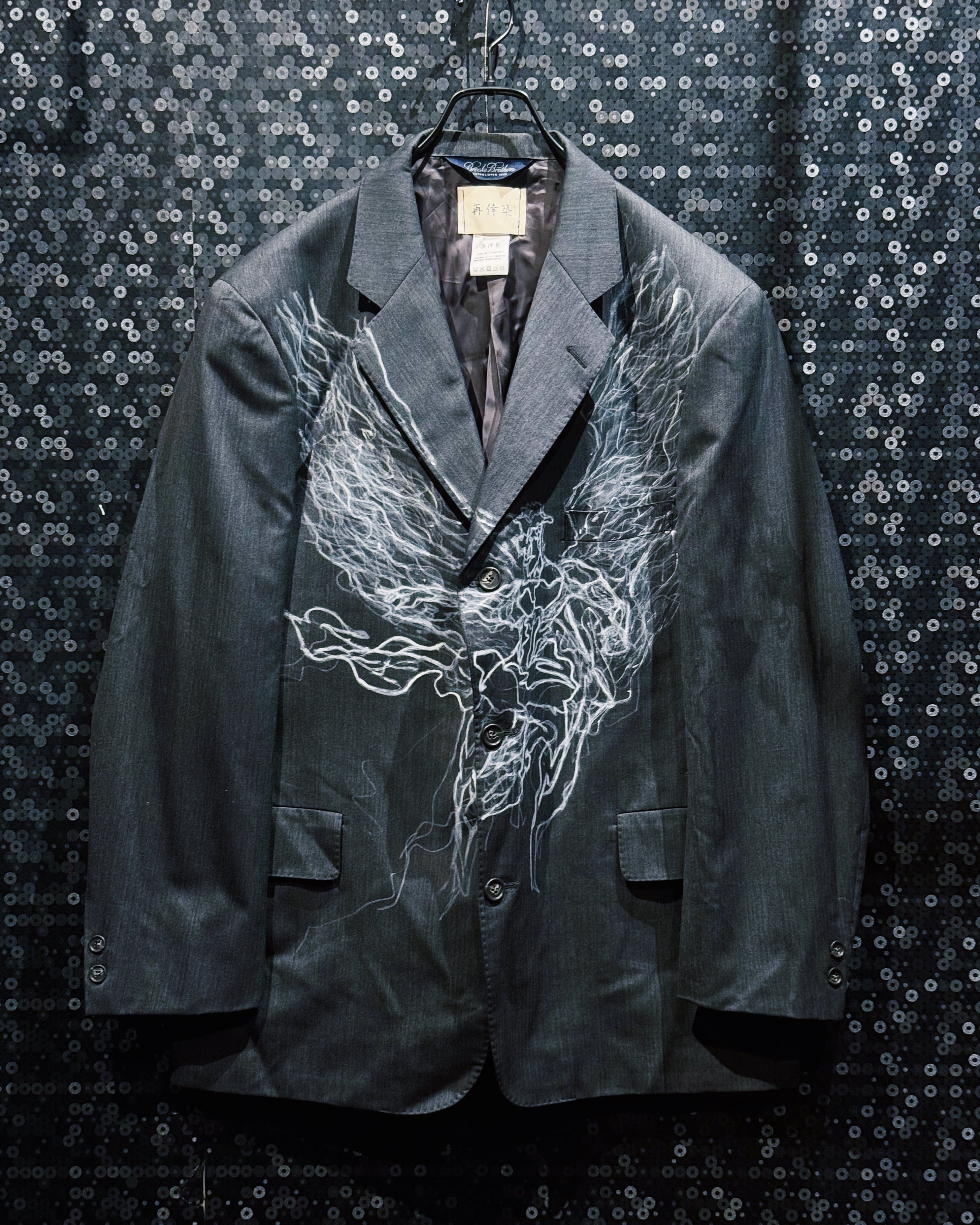 【ÆIEM】"再倖築"vintage Painted Tailored Jacket – Lightning Flow