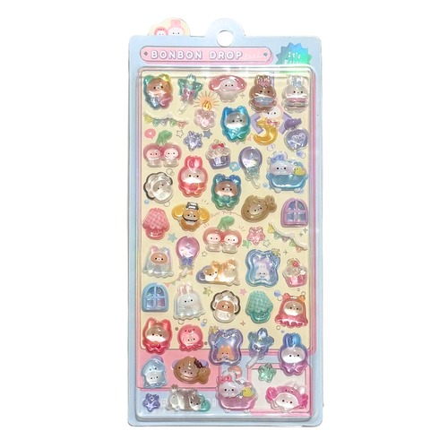 オリジナルボンボンドロップシール　きぐるみボンボン