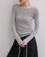Boat neck slim-fit Knit L0100