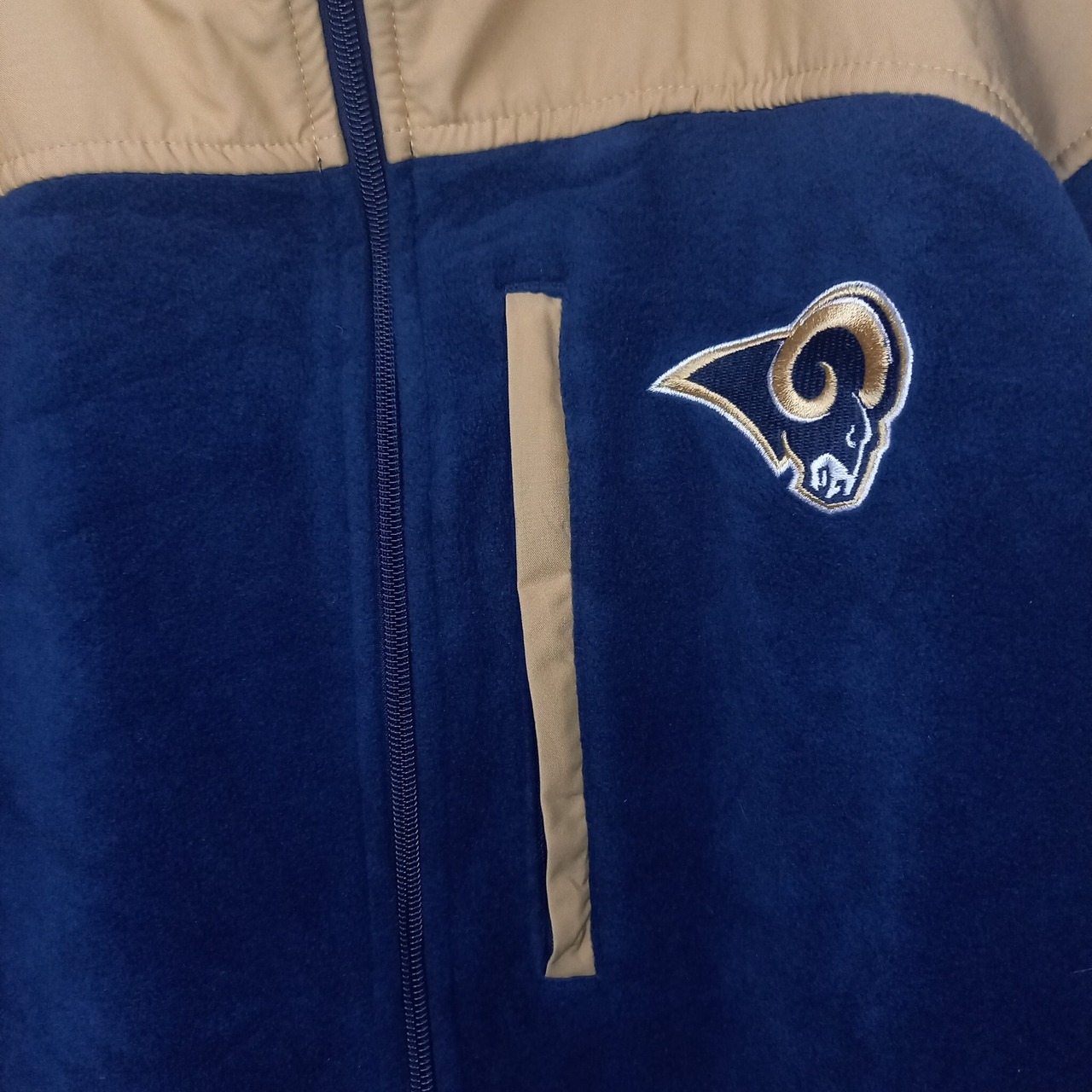 NFL　デナリジャケット　スタンドカラー　フルジップ　フリース　ラムズ　裏起毛