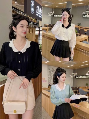 スカラップ襟　ブラウス　AJ1080-8827