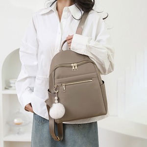 リュックサック ファーチャーム付き レディース 多収納 軽量 韓国 小さめ おしゃれ 大人 かわいい カジュアル シンプル 通勤 通学 学生 大人可愛い 大人女子