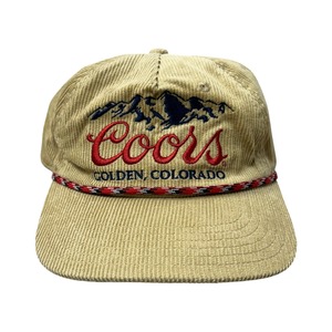 COORS BEER GOLDEN COLORADO CORDUROY SNAPBACK HAT SIZE FREE (USED)