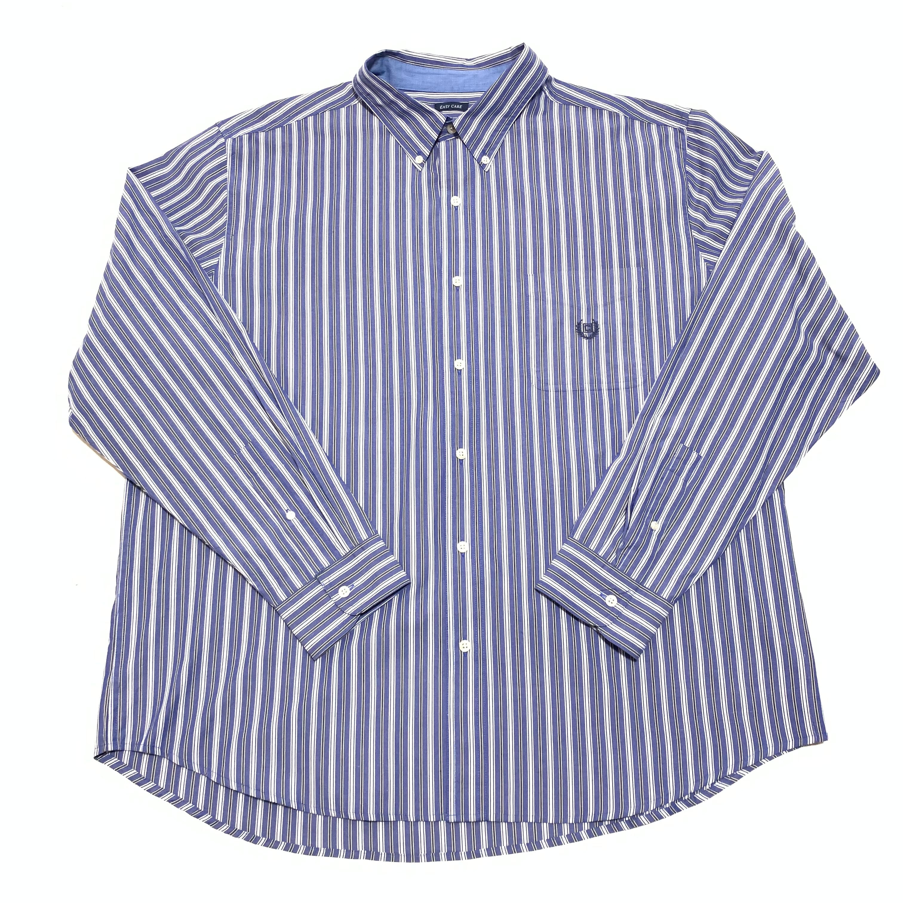 6559 CHAPS チャップス ボタンダウン ストライプ 長袖シャツ XXL | San