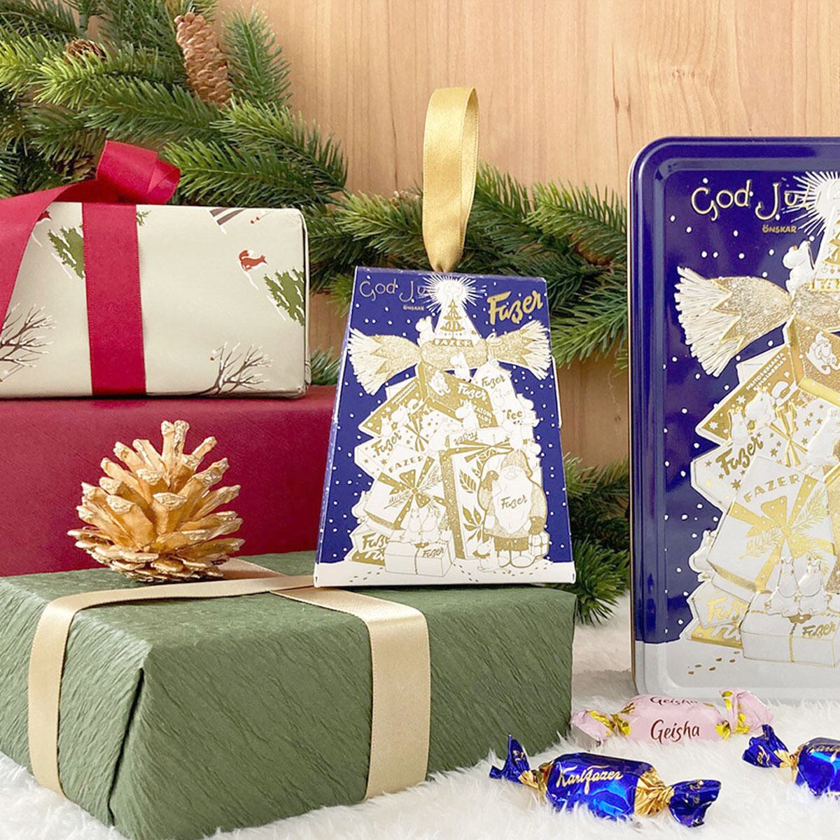 フィンランド産 クリスマス オーナメント 新品 2025限定カラー ムーミン GodJul オーナメントボックス ファッツェル