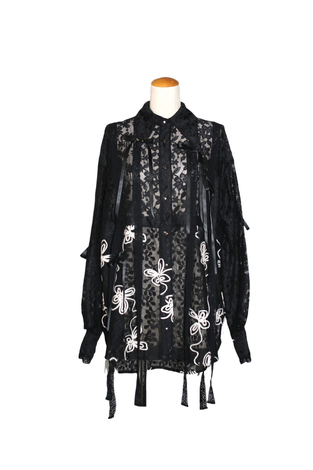 25SS】rurumu: lace detachable shirts (BLACK) rrm25SS-SH01 | IAAAM