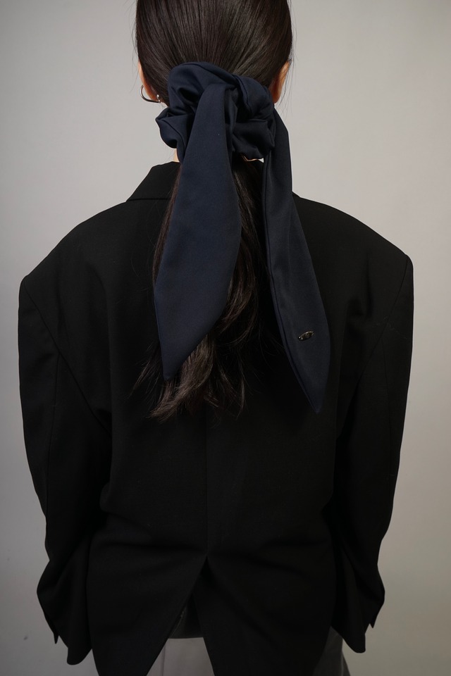 TIE SCRUNCHIE / LONG  (NAVY) 2109-HK002-L