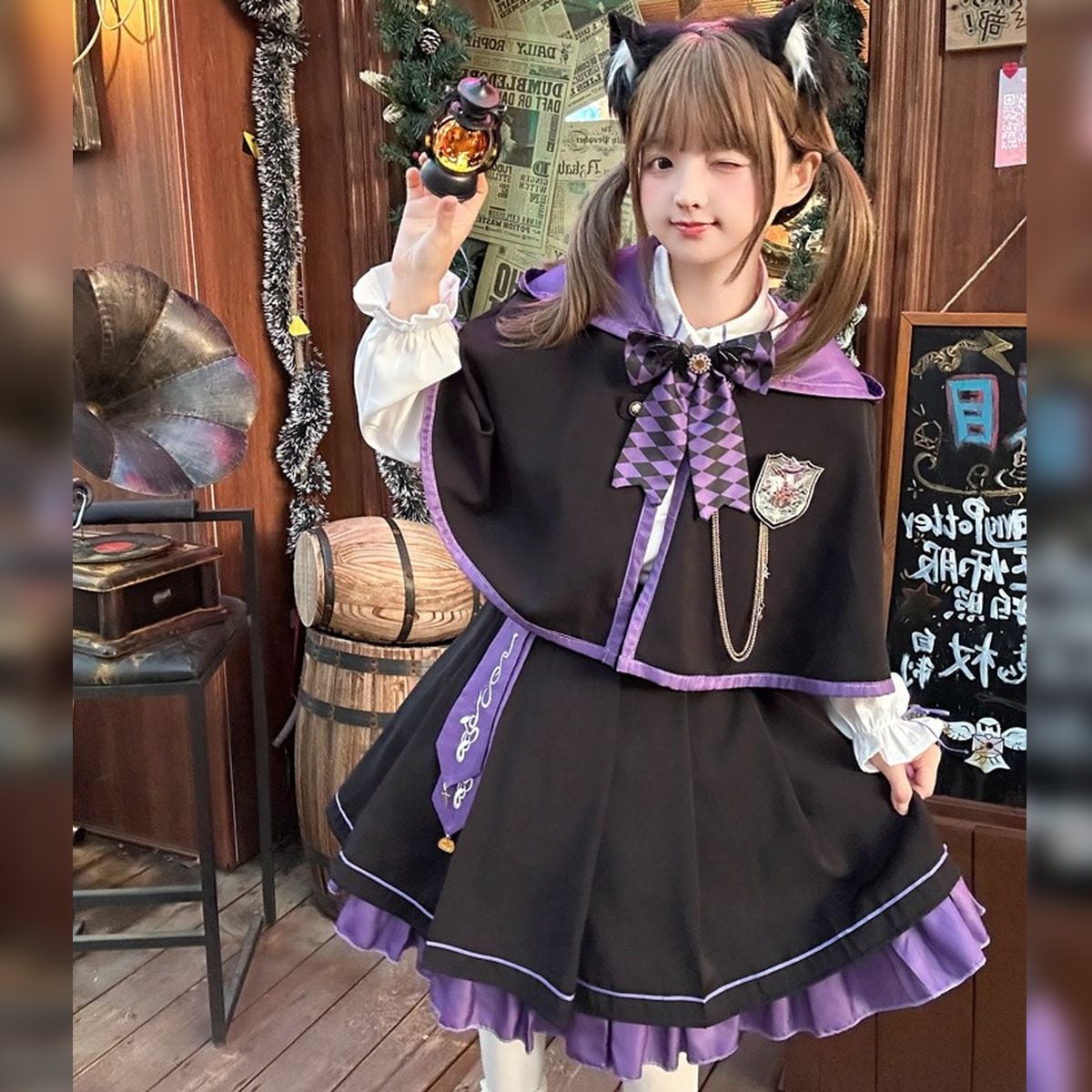 魔法学園制服ケープ付きセットセットアップ | Maiden's Rêve