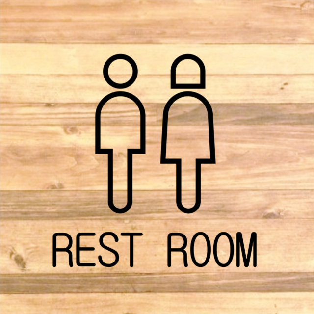 シンプルでオシャレに レストルームステッカーシール トイレサイン トイレマーク 思い出屋さん