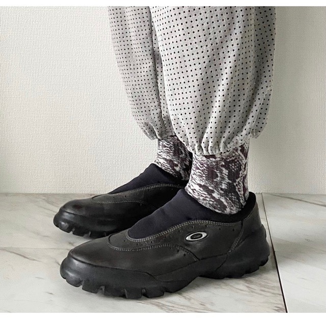 00s oakley black leather slip-on shoes | protocol