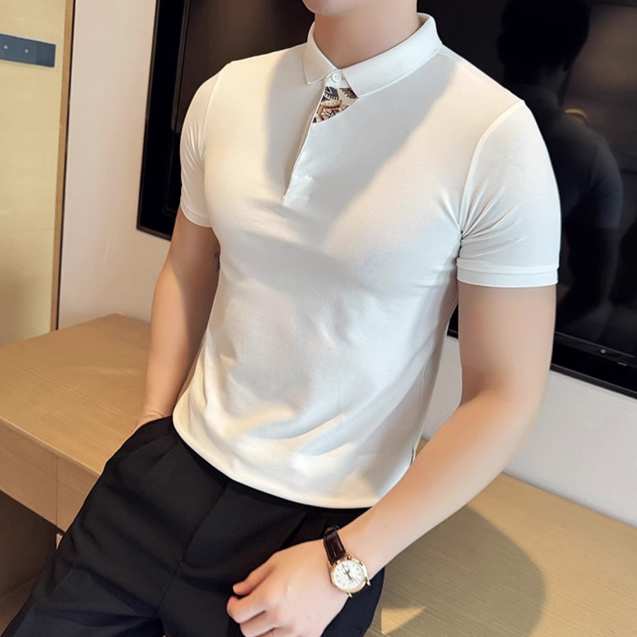 爽やかな半袖デザインで夏の新しいファッションスタイル　SH025