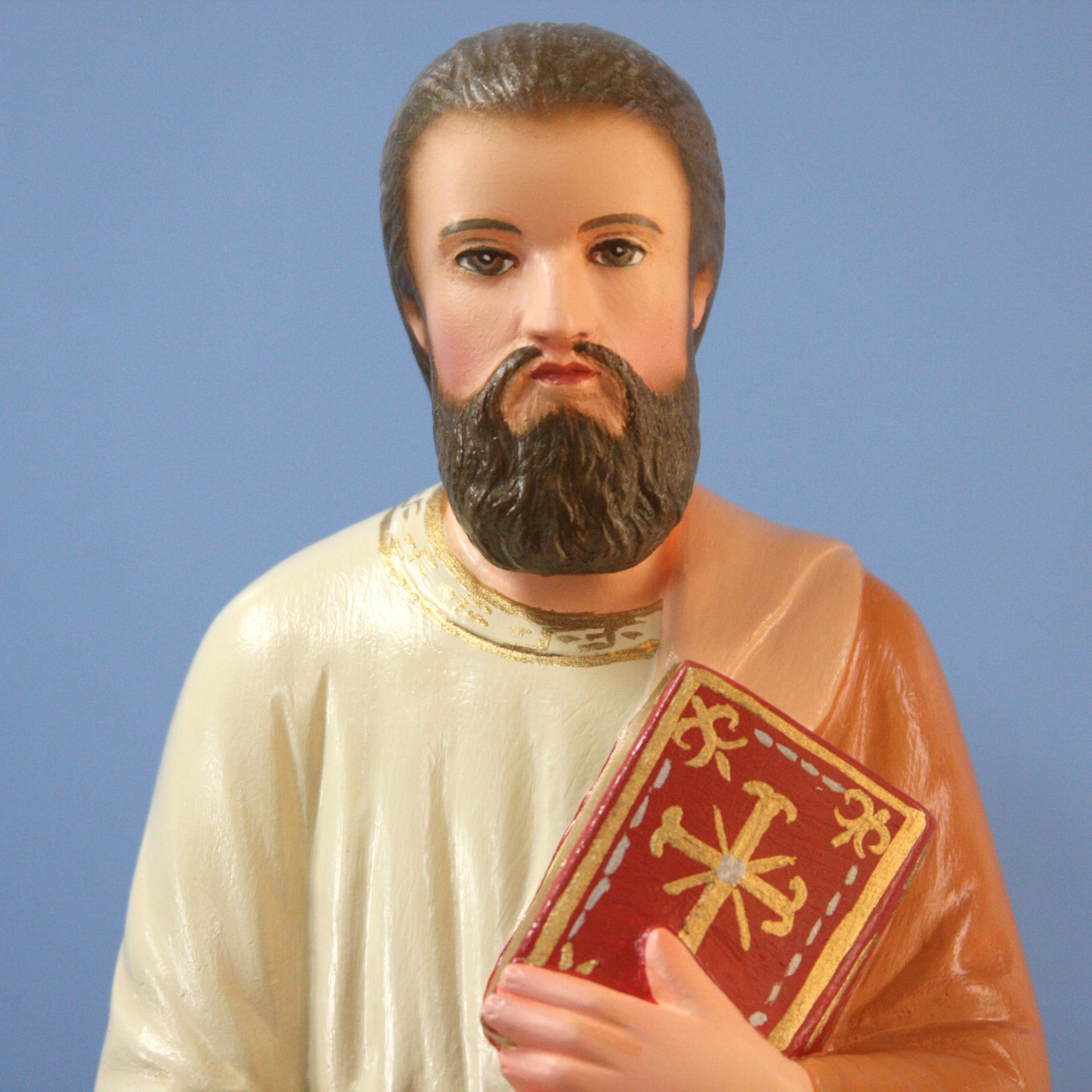 聖パウロ像【34cm】室内用カラー仕上げ | 中田ザビエル工房