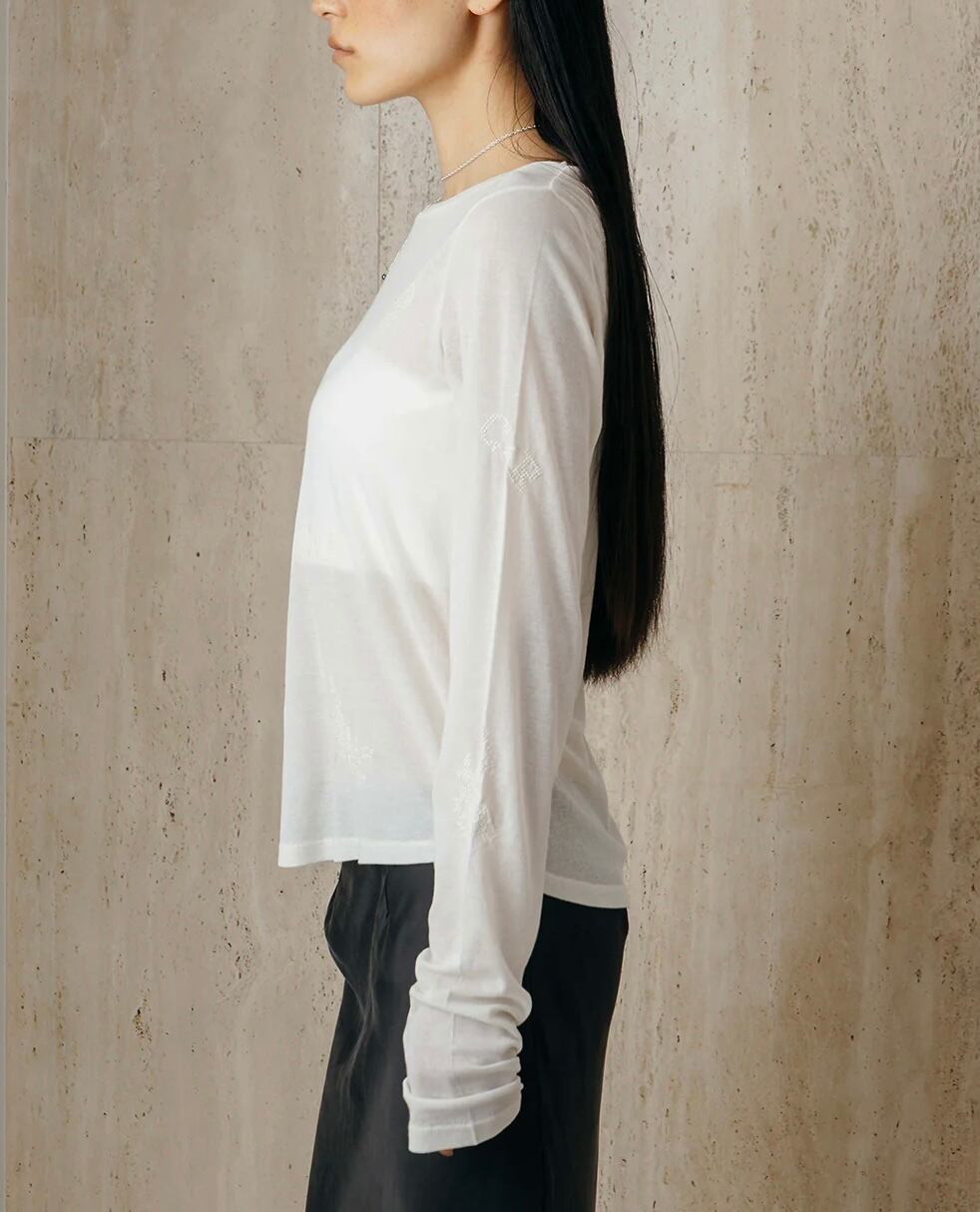 CREDONA／Embroidery Sheer Tops | polne