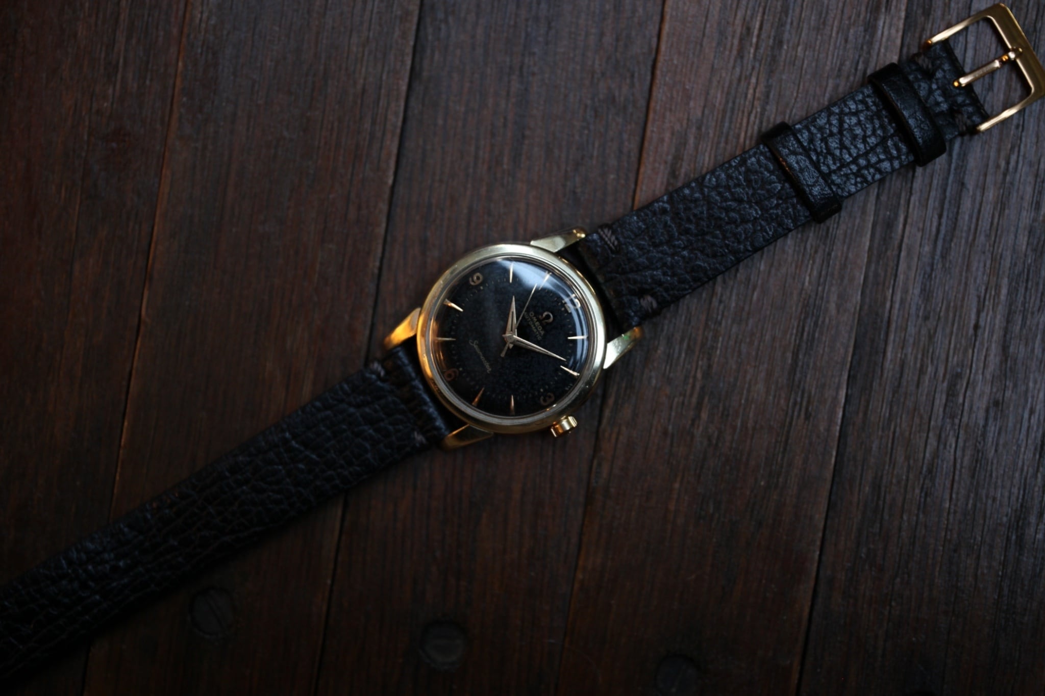 OMEGA】オメガ 1950's Seamaster 飛びアラビア オリジナルブラック