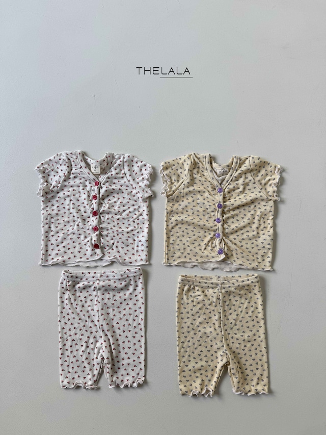 【取寄】thelala|cherry set|チェリー上下セット|XS-XL|kids|26 summer 2nd