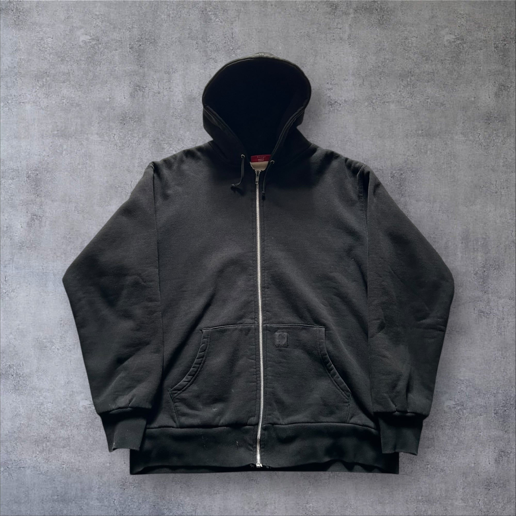 Special!! 2000s Supreme "Carhartt Parody" Thermal Double Face Zip Up Hoodie "Black"【高円寺店】