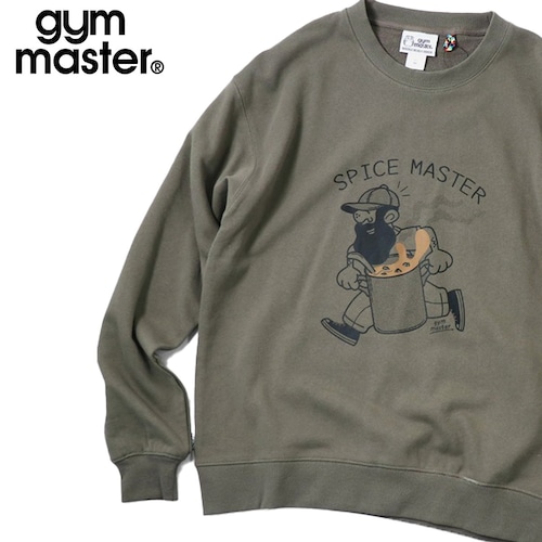 gym master ジムマスター 10.3oz SPICE MASTER スウェットシャツ メンズ レディース トレーナー クルーネック 長袖 コットン100% LOVE&SPICE カレー スパイス G821729 カーキ