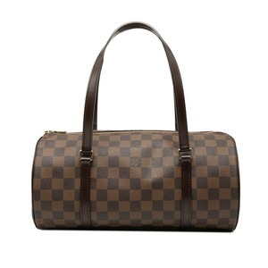 ルイ ヴィトン ダミエ パピヨン30 ハンドバッグ N51303 ブラウン PVC レザー レディース LOUIS VUITTON 【中古】