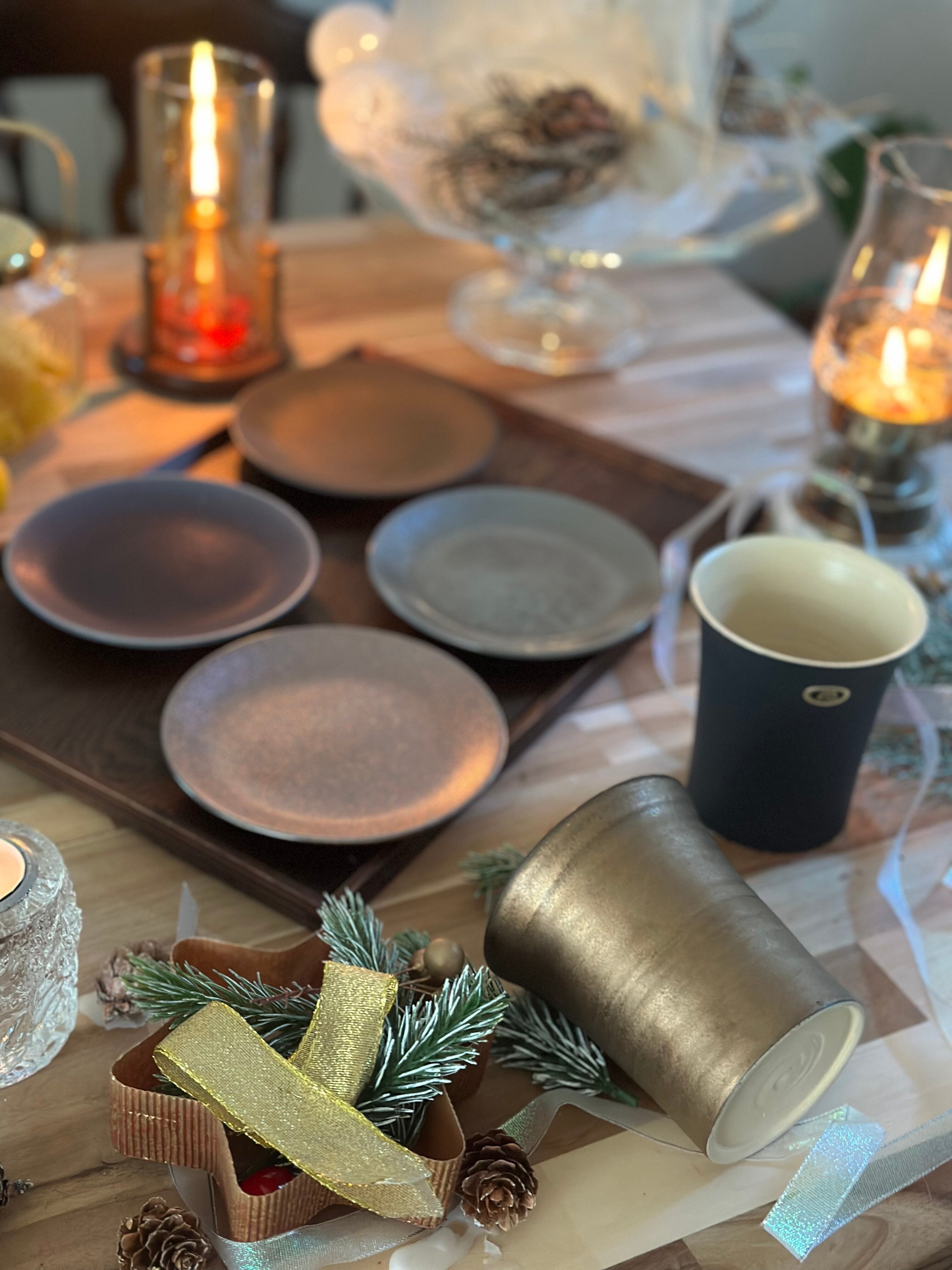 くすみカラーの14cmプレート 4種 | 陶器屋カフェつむぎ produced by