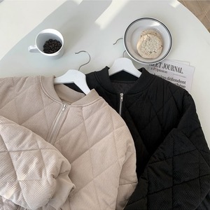 ブルゾン 綿 無地 コーディロイ 大人可愛い カジュアル シンプル 冬 お出かけ 通勤 デート