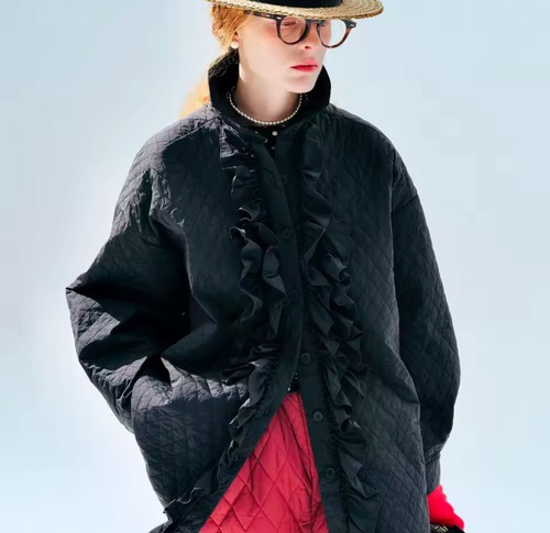 imakokoni　ブラックデザイン オリジナルフリルジャケット　255289