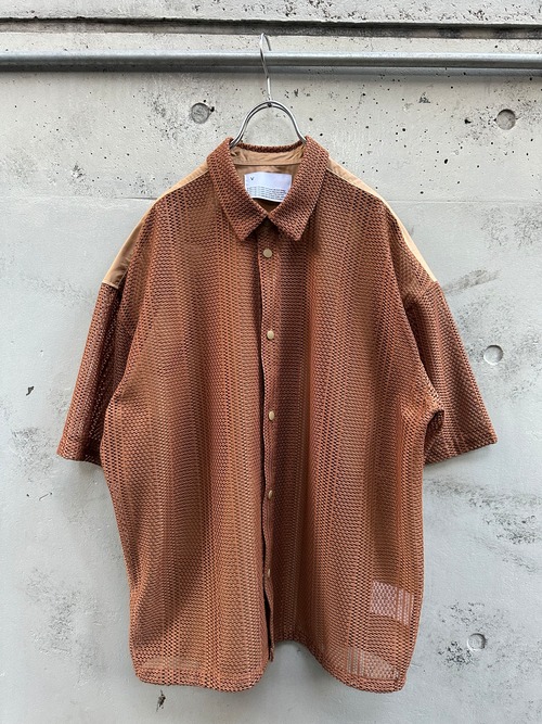 『VOAAOV』Russell Lace Short Sleeve Shirt / BROWN