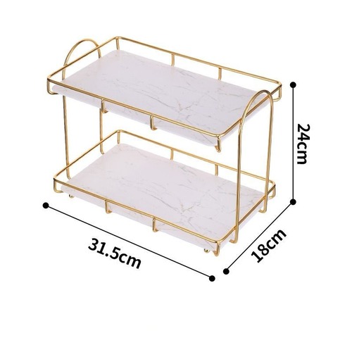 収納ラック 2段 バスルーム 洗面台 レッサー カウンタートップ 小物収納