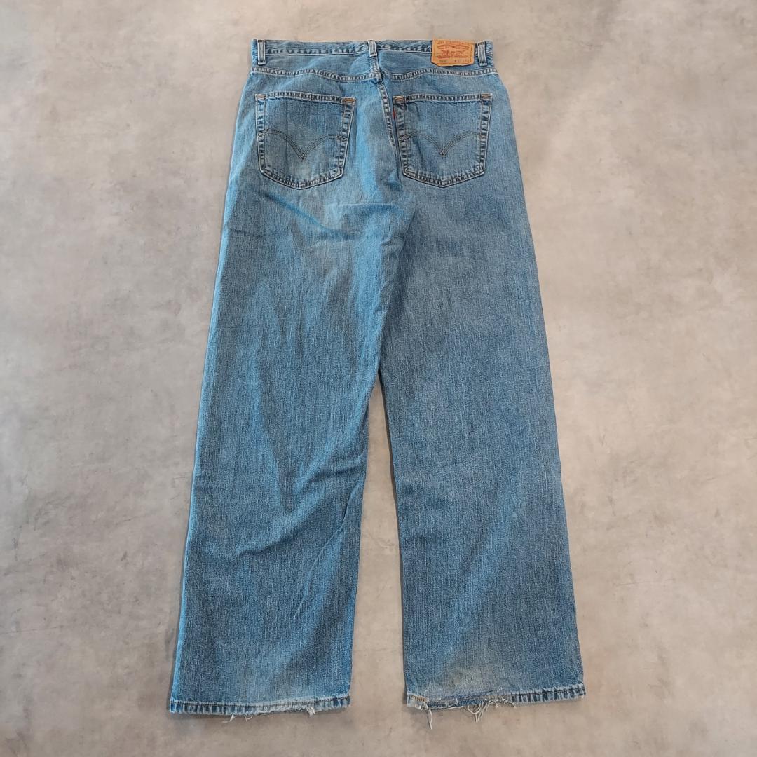 リーバイス569 Levis W36 ワイド バギー 青 古着 ヒゲ 21448 Levi