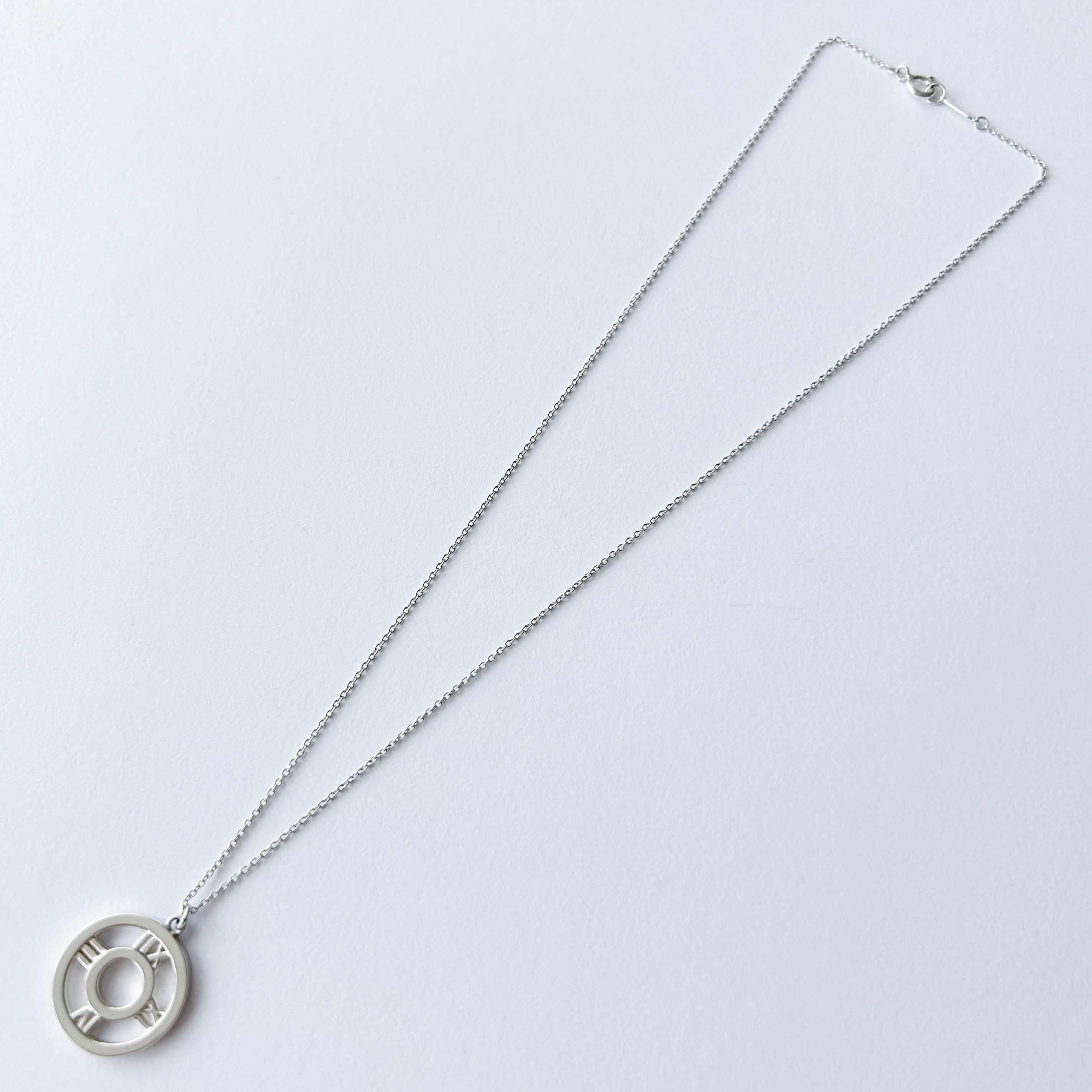 T8094】Tiffany&Co. アトラスオープンメダリオンネックレス/silver925